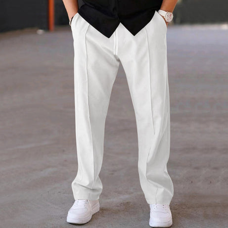 Loose Fit Straight Leg Trousers for Men