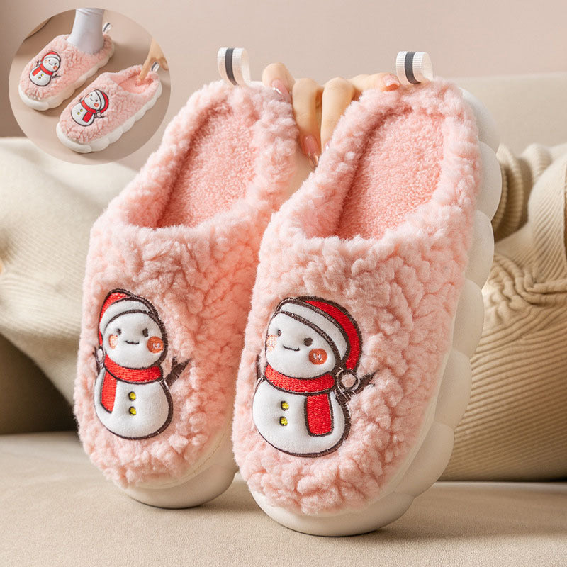 Women's Snowman Plush Slippers