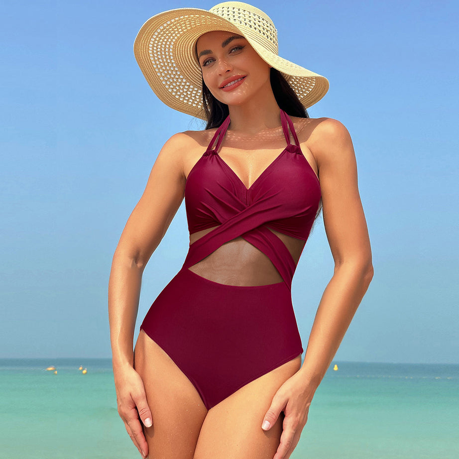 Women's Halter-neck One-piece Swimsuit