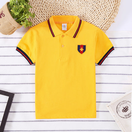 Boys Embroidered Cotton Polo