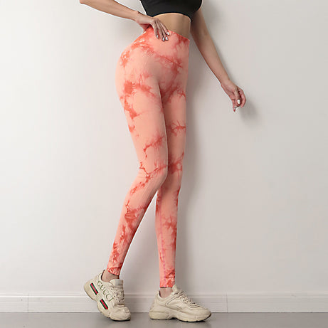 Women's Tie Dye Push Up Yoga Pants